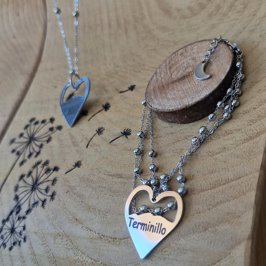 BRACCIALE Ciondolo Cuore Montagna – Incisione Personalizzata